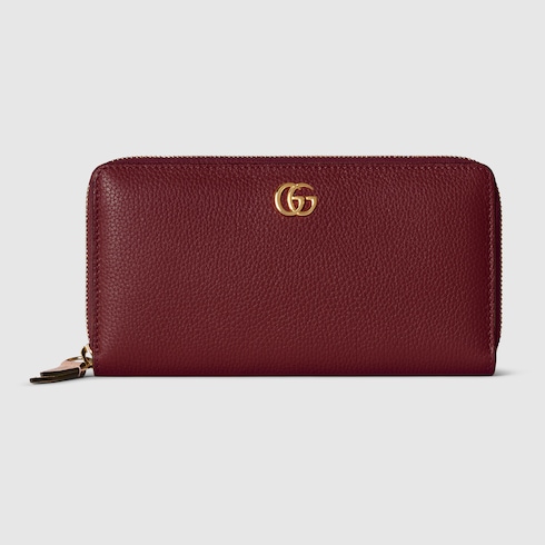 Bi-color GG Marmont zip around wallet