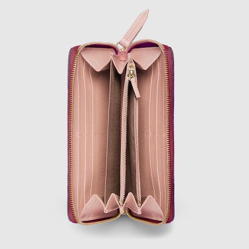 Bi-color GG Marmont zip around wallet