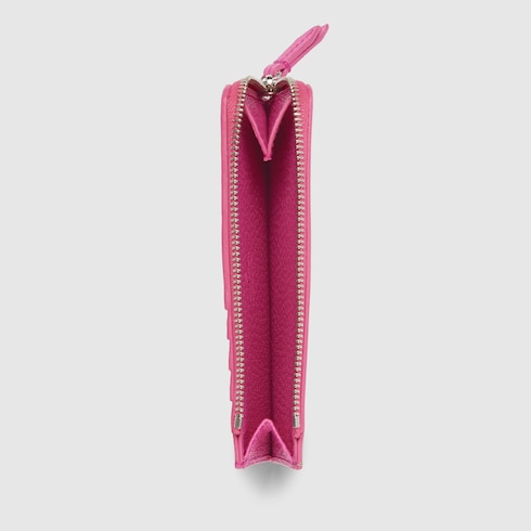Pink trim GG zip card case