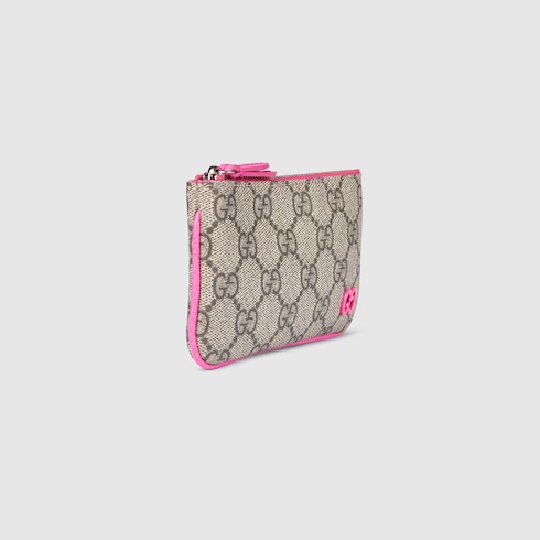 Bright pink trim key pouch