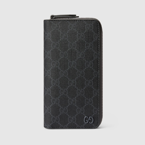 Bi-colour zip around wallet