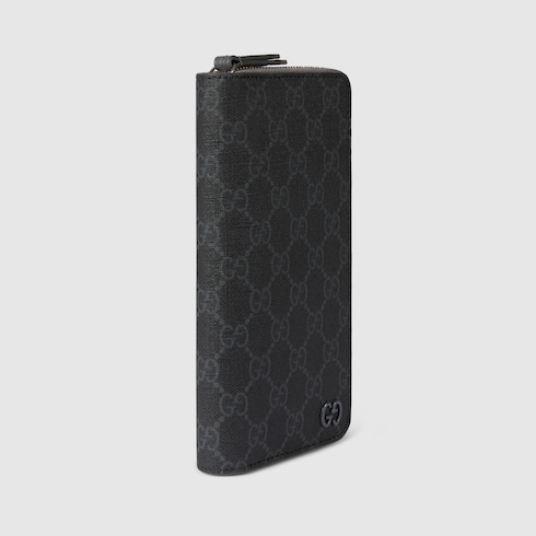 Bi-colour zip around wallet