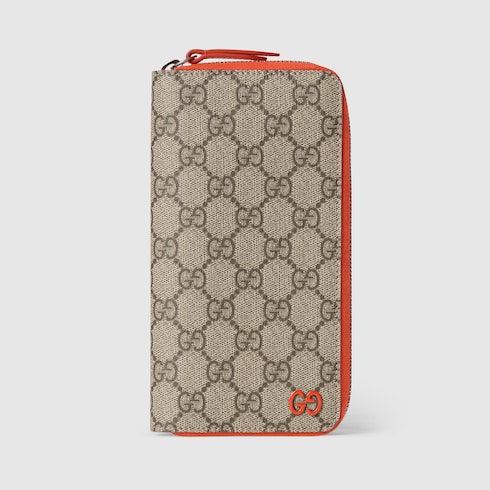 スピード配送◆送込【GUCCI】ジップ*アラウンド*ウォレット ジップアラウンドウォレット オレンジ インテリアベージュ