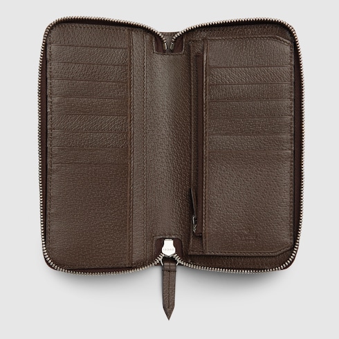 Portefeuille zippé bicolore
