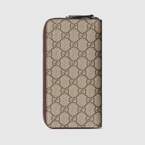 Portefeuille zippé bicolore