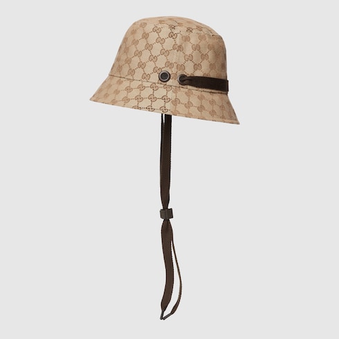 GG canvas bucket hat with tie