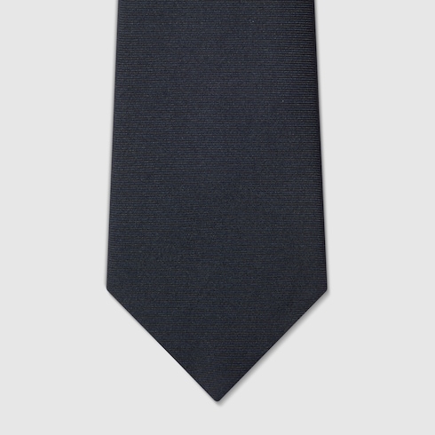 Cravatta in seta jacquard con ricamo