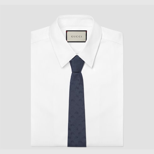 Equestrian silk jacquard tie