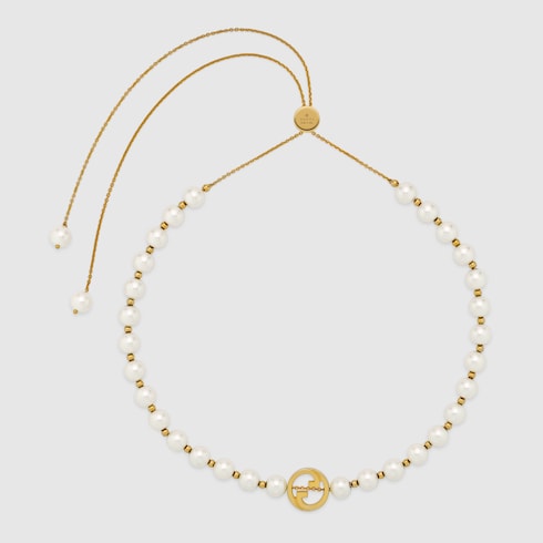 Gucci Interlocking pearl necklace
