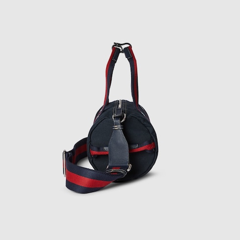 Small printed canvas duffle bag
