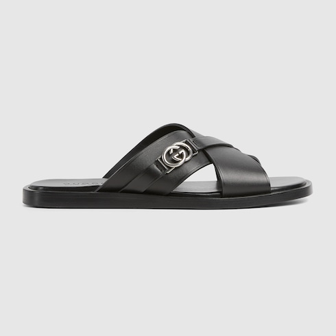 Men's slide sandal with Interlocking G