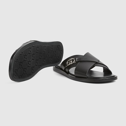 Men's slide sandal with Interlocking G Detail 5