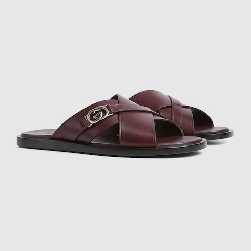 Men's slide sandal with Interlocking G Detail 2