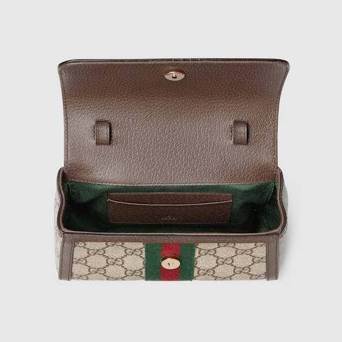 【GUCCI】Mini Ophidia Shoulder Bag/追跡+関税+全国送料込み Ophidia mini shoulder bag in beige and brown GG fabric