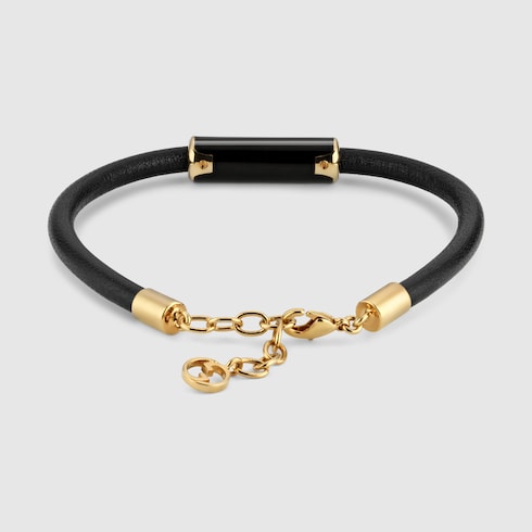 Bracciale con logo Gucci smaltato