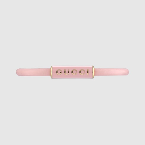 Bracciale con logo Gucci smaltato