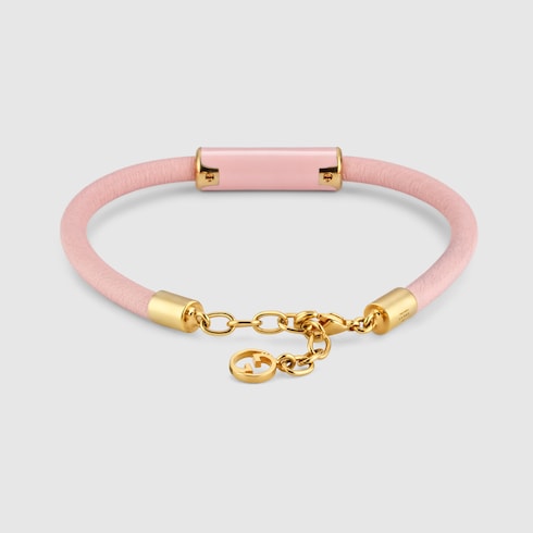 Bracciale con logo Gucci smaltato