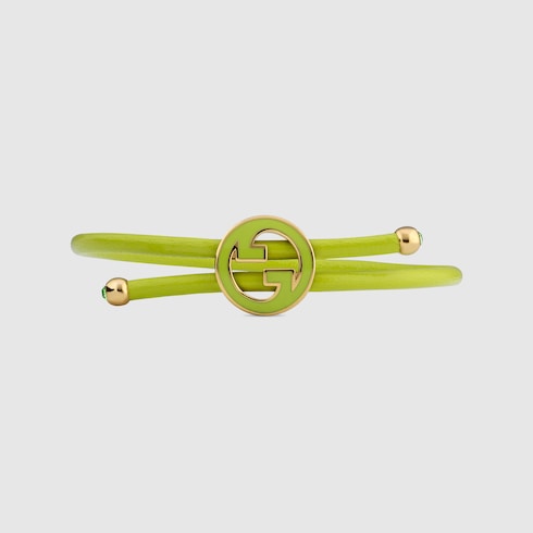 Bracciale con Incrocio GG Tondo smaltato