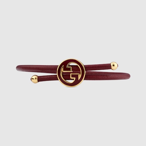 Bracciale con Incrocio GG Tondo smaltato