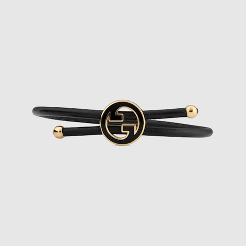 Bracciale con Incrocio GG Tondo smaltato