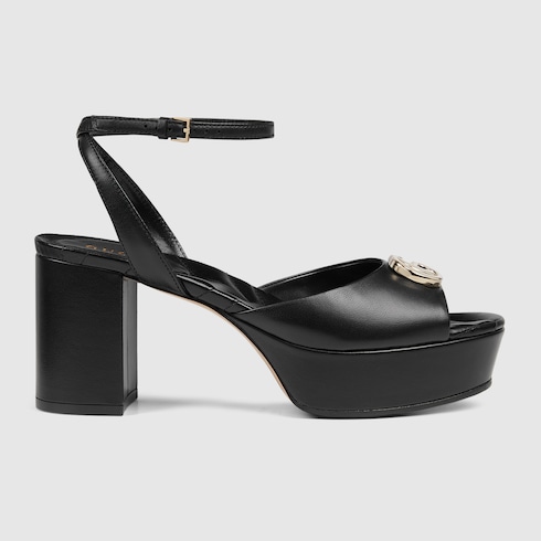 Women's platform sandal with Double G