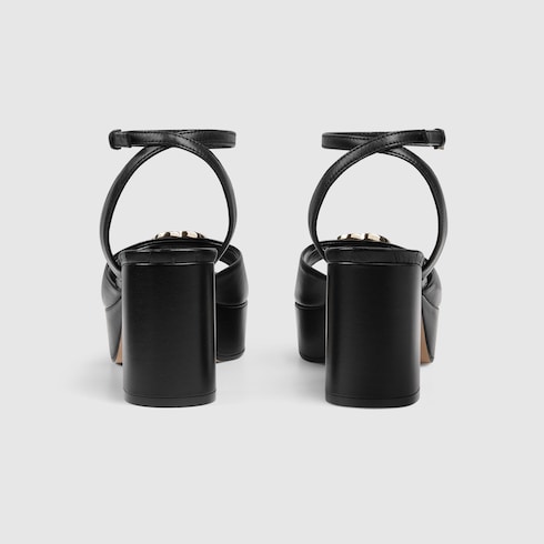 Sandales compensées avec Double G pour femme