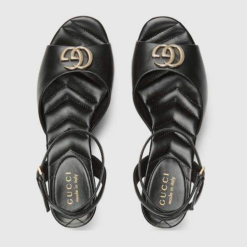 Women's platform sandal with Double G