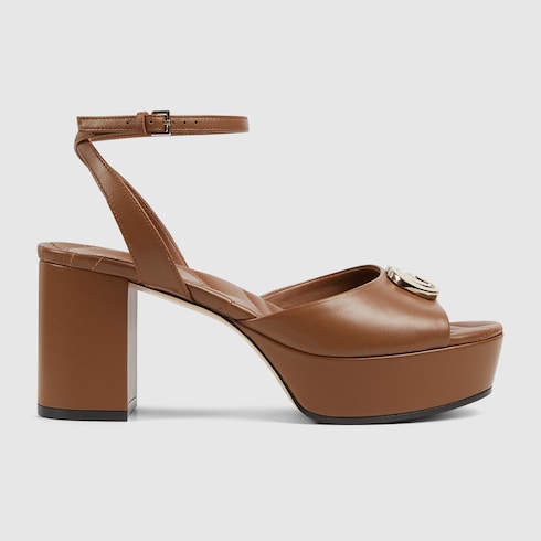 Women's platform sandal with Double G