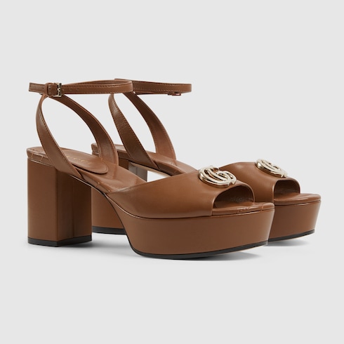 Women's platform sandal with Double G