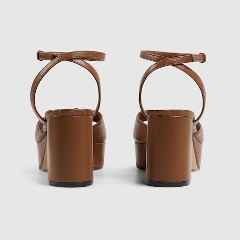 Women's platform sandal with Double G