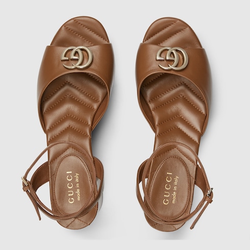 Women's platform sandal with Double G
