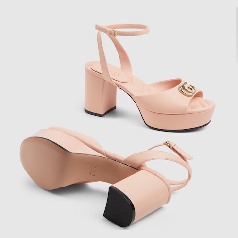 Women's platform sandal with Double G