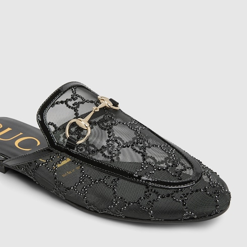 Slipper Princetown donna con cristalli GG