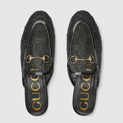Slipper Princetown donna con cristalli GG