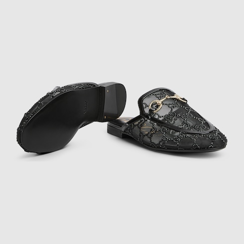 Slipper Princetown donna con cristalli GG