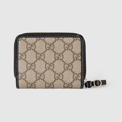 GG Emblem Mini-Brieftasche mit Reißverschluss