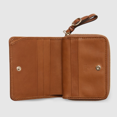 GG Emblem Mini-Brieftasche mit Reißverschluss