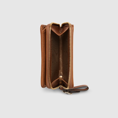GG Emblem Mini-Brieftasche mit Reißverschluss