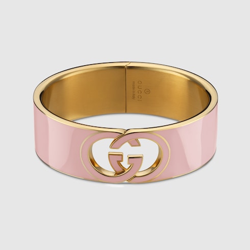 Gucci Interlocking enamel cuff bracelet