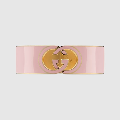 Gucci Interlocking enamel cuff bracelet