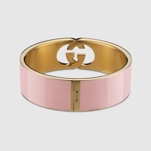 Gucci Interlocking enamel cuff bracelet