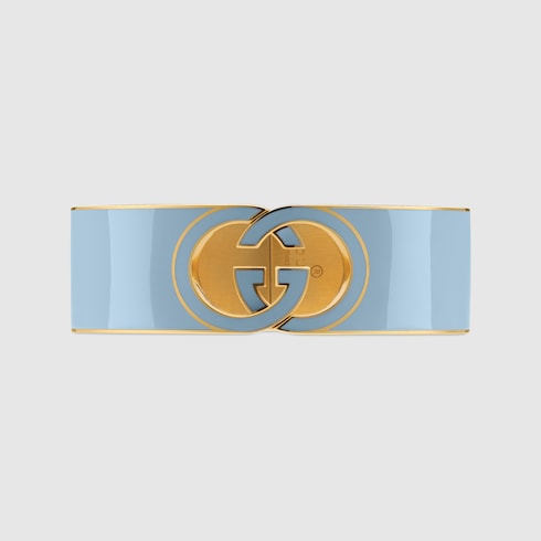 Gucci Interlocking enamel cuff bracelet
