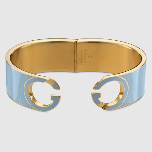 Gucci Interlocking enamel cuff bracelet