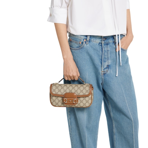 Borsa a mano Gucci Horsebit 1955 Soft misura piccola