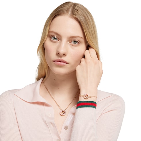 Gucci Blondie enamel charm bracelet
