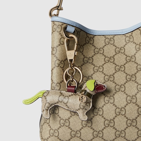 Dog-shaped bag charm