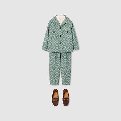 Children's GG cotton houndstooth jacket