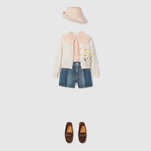 Children's printed cotton hat