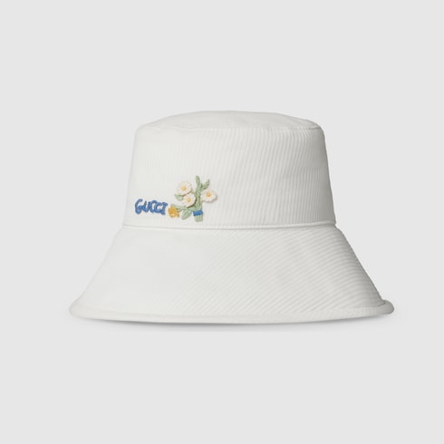 Cloche bambino in cotone con ricamo