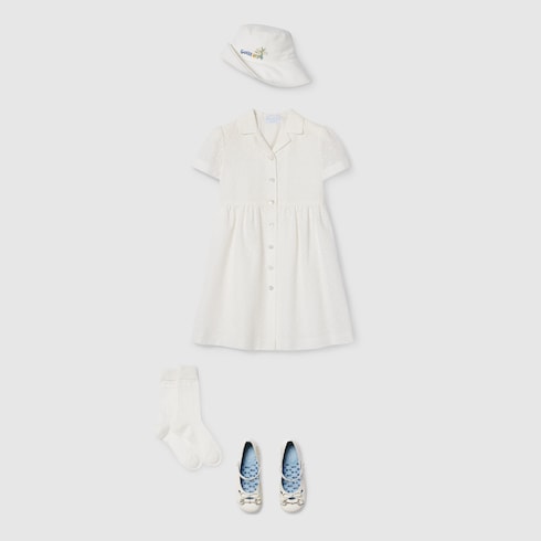 Cloche bambino in cotone con ricamo